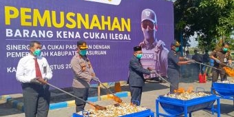 Bea Cukai Pasuruan Musnahkan Barang Kena Cukai Senilai Rp10 Miliar Lebih