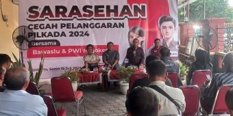 Jalin Sinergi dengan PWI, Bawaslu Kabupaten Mojokerto Gelar Sarasehan