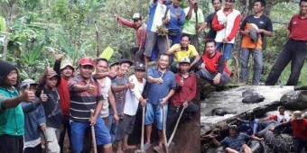 Buka Akses Wisata Arung Jeram di Wagir Kidul, Pokdarwis Ponorogo Kerja Bakti