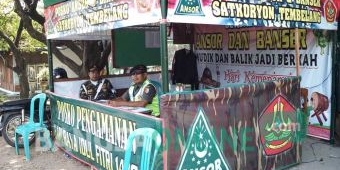 Bantu Polisi dan Pemudik, Banser di Jombang Dirikan Posko Pengamanan Mudik Lebaran