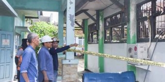 Kantor DKPP Terbakar, Wali Kota Kediri Tinjau Lokasi