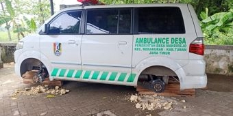 Resahkan Masyarakat, Maling Onderdil Mobil di Tuban Gasak 4 Velg dan Ban Ambulans Desa