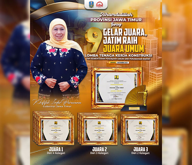 Sabet 9 Penghargaan Jatim Raih Juara Umum Lomba Tenaga Kerja