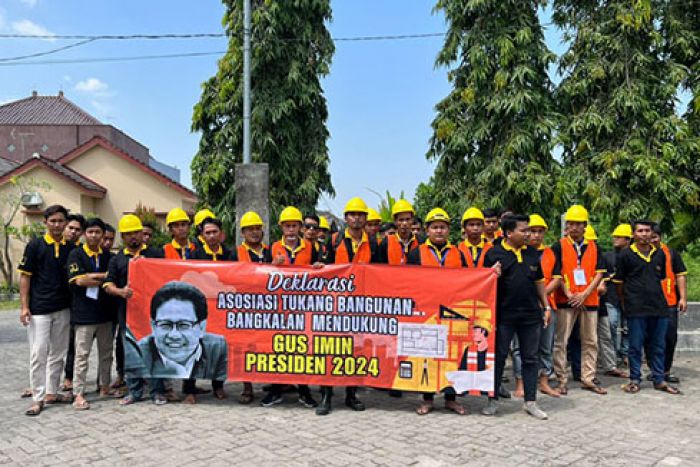 Asosiasi Tukang Bangunan Bangkalan Deklarasi Dukung Gus Imin Jadi Presiden 2024