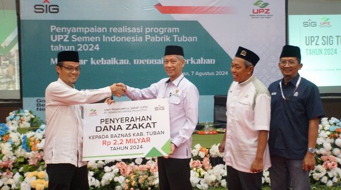 Baznas Tuban Terima Dana Zakat dari UPZ SIG Pabrik Tuban Rp2,2 Miliar