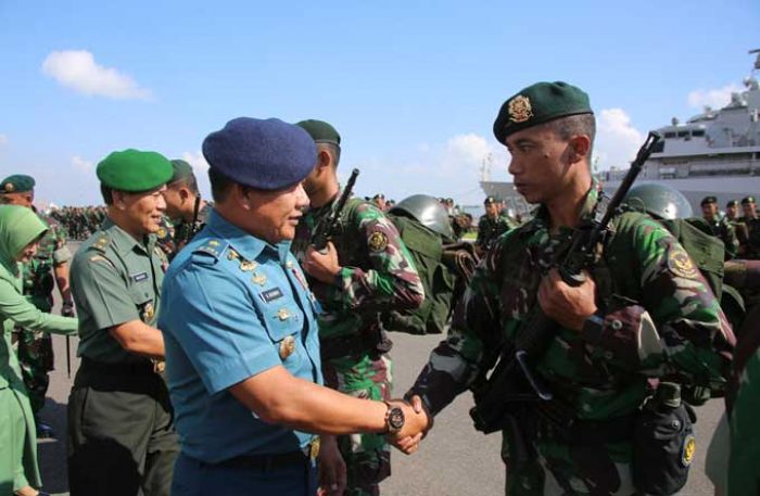 Kasarmatim Sambut Kedatangan Satgas Ops Tinombala