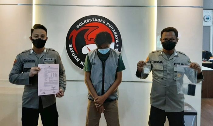 Tertangkap Basah Nyabu di Kamar Kos, Pria Asal Petemon Surabaya Dicokok Polisi