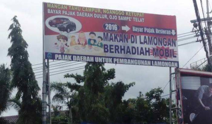 Terobosan Kejar Target PAD, Dispenda Pasang Baliho “Makan di Lamongan Berhadiah Mobil”