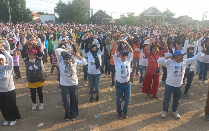 Ribuan Warga Mojokerto Antusias Ikut Senam Sehat Bersama Gus Barra