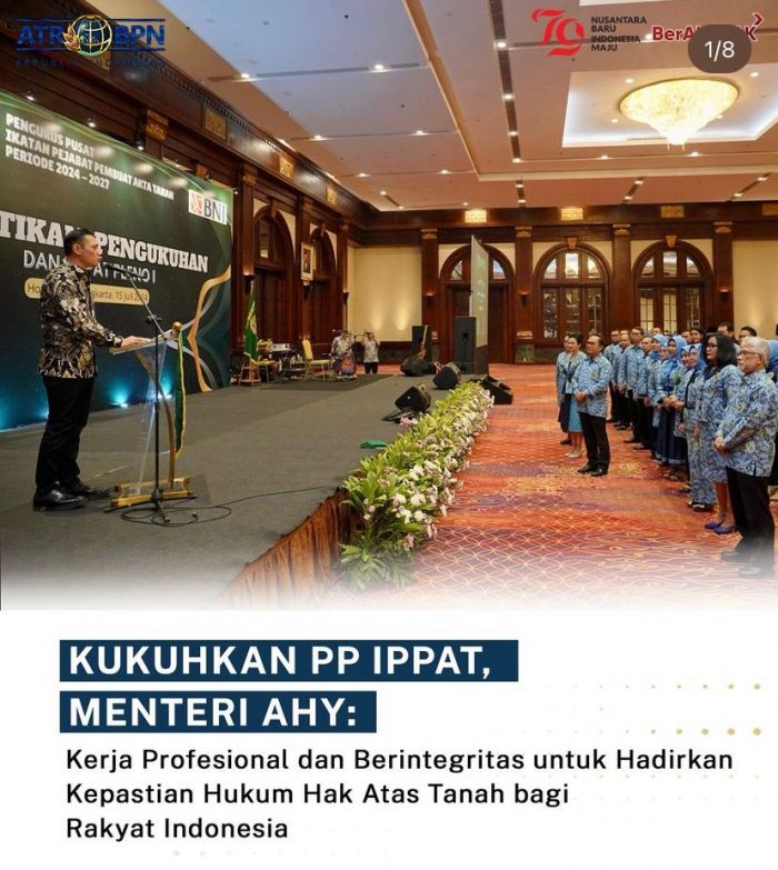 Menteri ATR BPN Kukuhkan 667 Orang Pengurus Pusat IPPAT