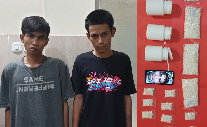 Edarkan Ribuan Pil Dobel L, Dua Pemuda di Kediri Diringkus Polisi