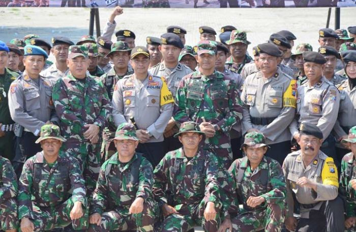 Jalin Sinergitas, TNI-Polri di Ponorogo Gelar Latihan Amankan Pemilu 2019