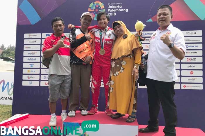 Wiji Lestari, Atlet Sepeda BMX Asal Blitar Raih Perunggu Asian Games 2018