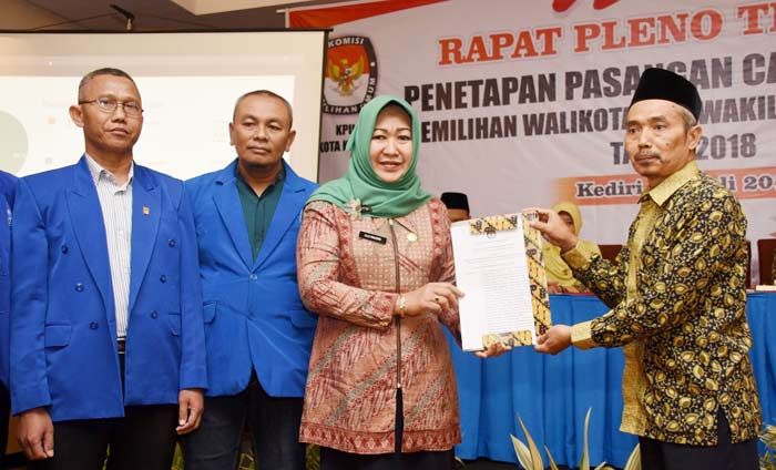 KPU Tetapkan Mas Abu-Neng Lik Pasangan Calon Wali Kota Kediri 2018