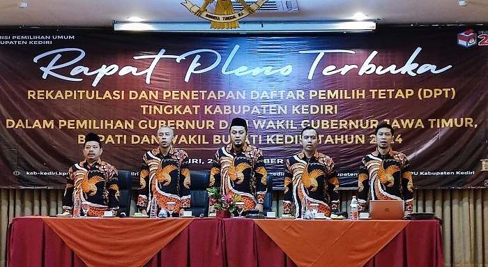 Pilkada 2024, KPU Kediri Tetapkan DPT Sebanyak 1.254.964 Pemilih