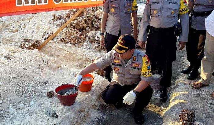 Kapolres Bangkalan Canangkan Pembangunan Mapolsek Burneh Dengan Peletakan Batu Pertama