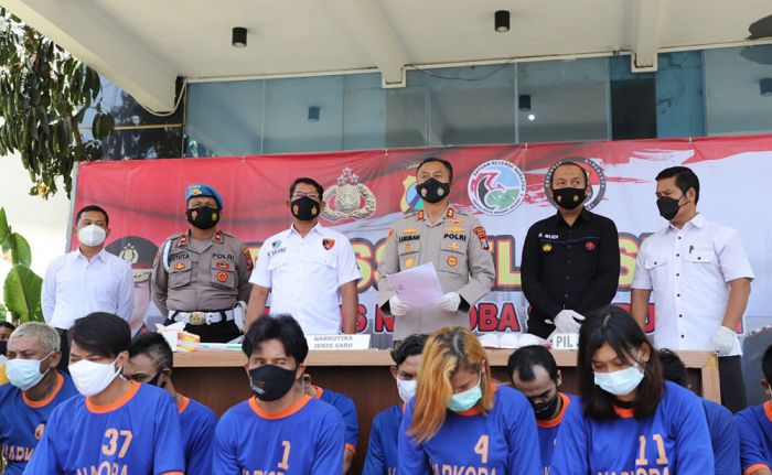 Jaring 32 Tersangka Selama Operasi Tumpas Narkoba, Polres Kediri Juara II se-Polda Jatim