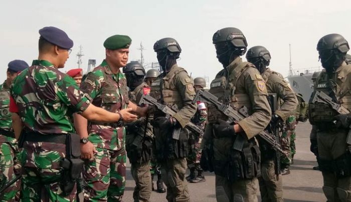 2.497 Prajurit Satgasla PPRC TNI Ikuti Apel Riksiaops di Koarmada II