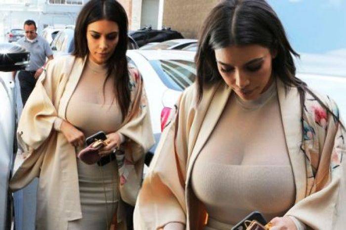 Usai Melahirkan, Kim Kardashian Pamer Dada Membusung