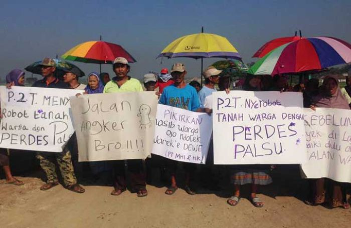 Pembangunan Tol Moker Masih Bermasalah, Warga Kendalsari Jombang Gelar Demo
