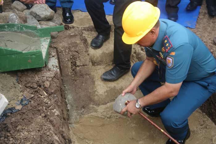 Pangarmatim Letakkan Batu Pertama Pembangunan Lanal Kwandang Gorontalo