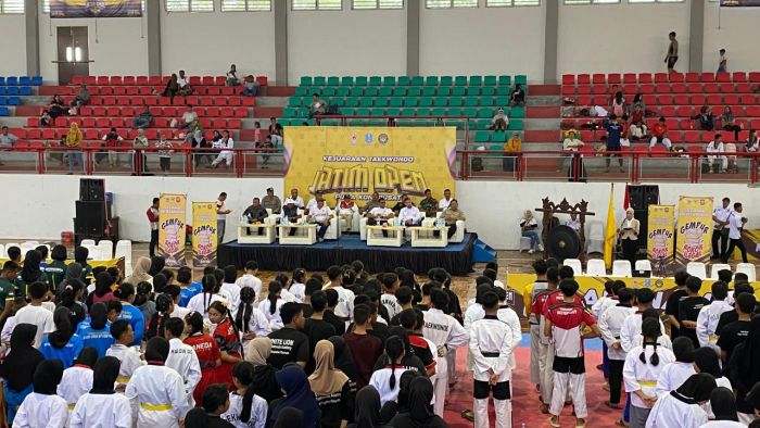Satpol PP Kabupaten Malang Sosialisasi Gempur Rokok Ilegal di Kejuaraan Taekwondo Jatim Open