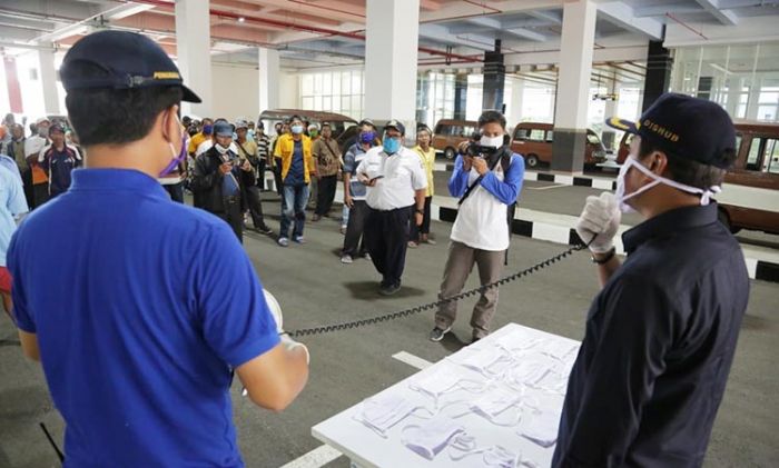 Cegah Covid-19, Dishub Surabaya Sosialisasi Protokol Transportasi di Terminal