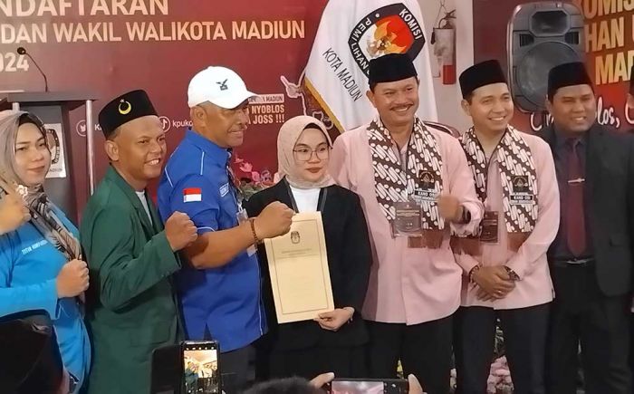 Pasangan Maidi dan Bagus Daftar Bacawali-Bacawawali ke KPU Kota Madiun