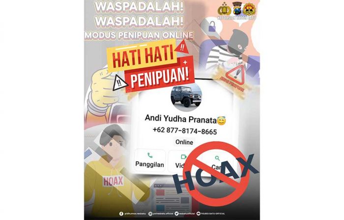 Waspada! Nomor WhatsApp Palsu Catut Nama Kapolres Batu, Warga Diimbau Berhati-hati