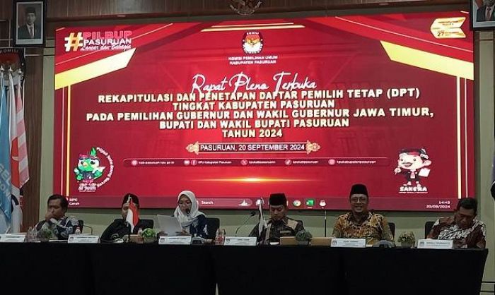 KPU Pasuruan Gelar Rapat Pleno Penetapan DPT Pilgub dan Pilbup 2024, 1.206.754 Pemilih