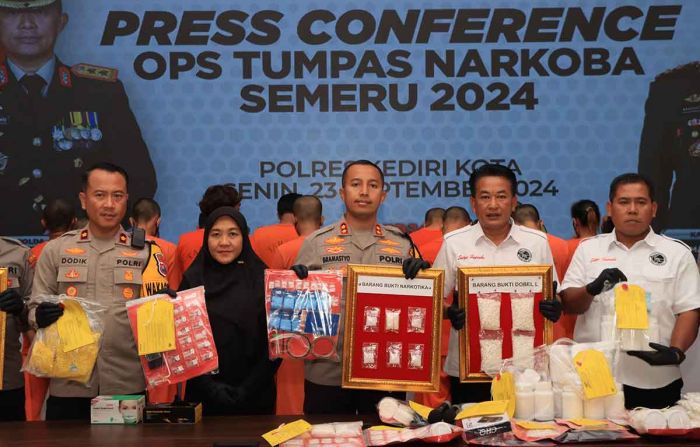 Polres Kediri Kota Bekuk 14 Pengedar saat Operasi Tumpas Narkoba Semeru 2024