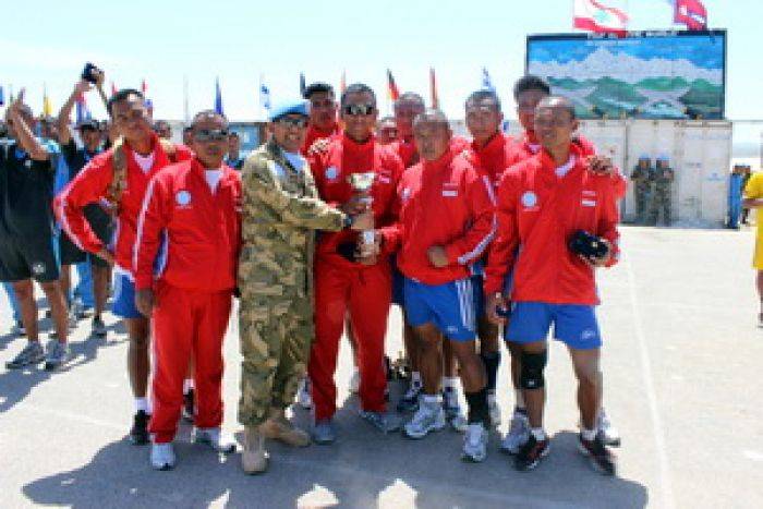 Tentara Indonesia Runner-Up Kejuaraan Bola Volley UNIFIL 2014