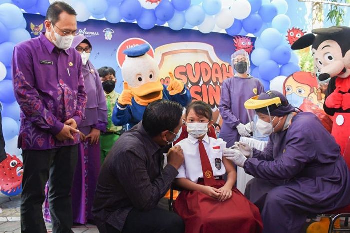 Vaksinasi Covid-19 untuk Anak Usia 6-11 Tahun di Kota Kediri Capai 69,79 Persen