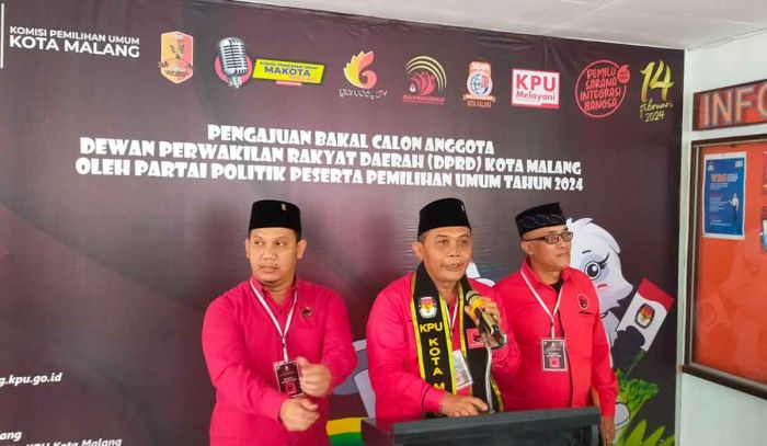 Datar ke KPU, DPC PDIP Kota Malang Targetkan 16 Kursi Legislatif