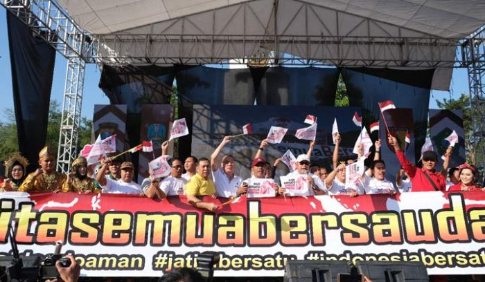 Dihadiri Kapolda Jatim, 15.000 Masyarakat Jawa Timur Gelorakan #KitaSemuaBersaudara di Sidoarjo