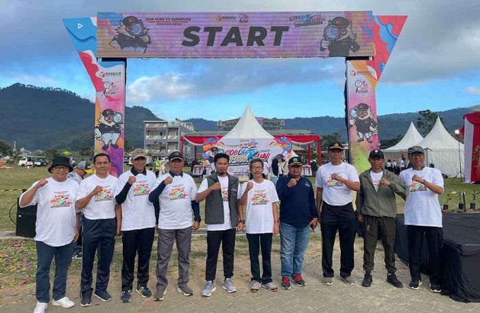 Bawaslu Kota Batu Gelar Colour Fun Run 2024: Ajak Generasi Muda Awasi Pemilu