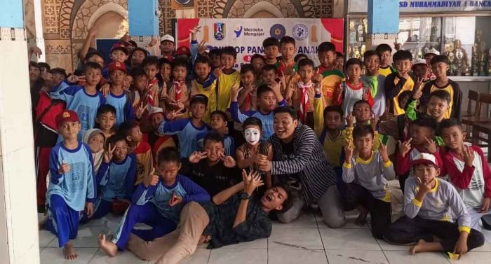 Antusias, Puluhan Anak di Tuban Ikuti Workshop Pantomim