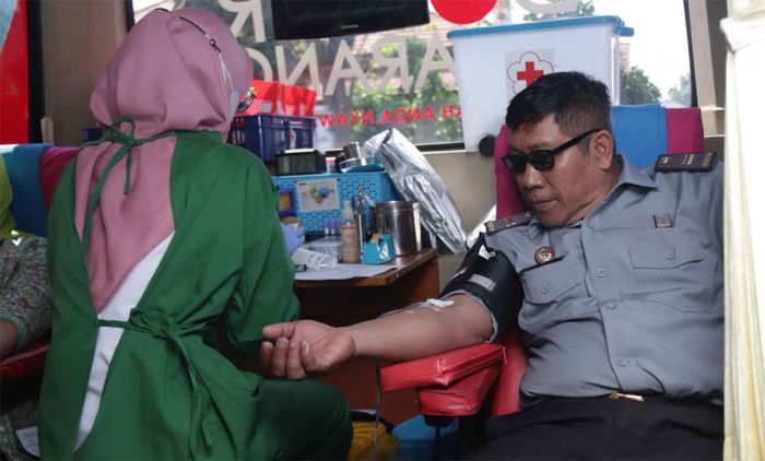 Peringati Hari Pengayoman ke-79, Klinik Pratama Lapas Kediri Gelar Donor Darah