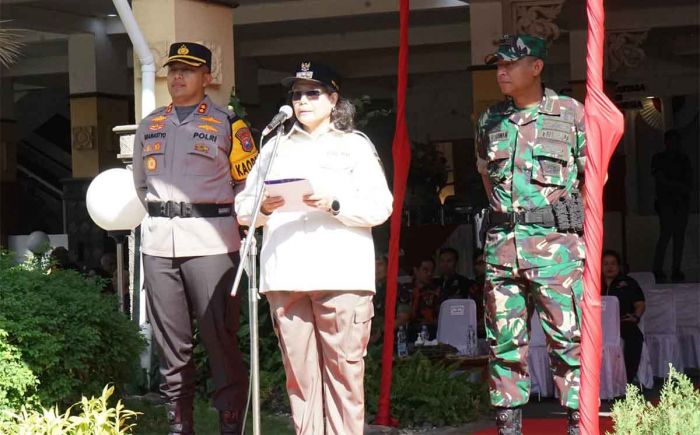 Pj Wali Kota Kediri Pimpin Apel Gelar Pasukan Operasi Mantap Praja Semeru 2024