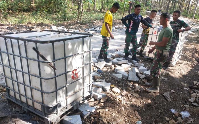 Jelang Musim Kemarau, Satgas TMMD Ngawi Persiapkan Tandon Air Bersih