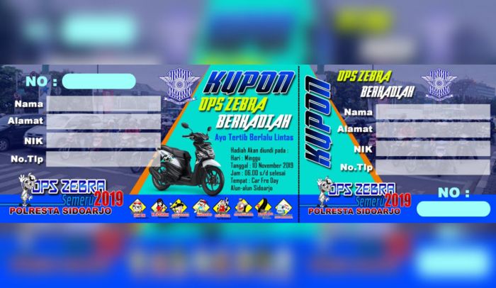 Ada Razia Berhadiah Sepeda Motor - Selama Operasi Zebra Semeru 2019