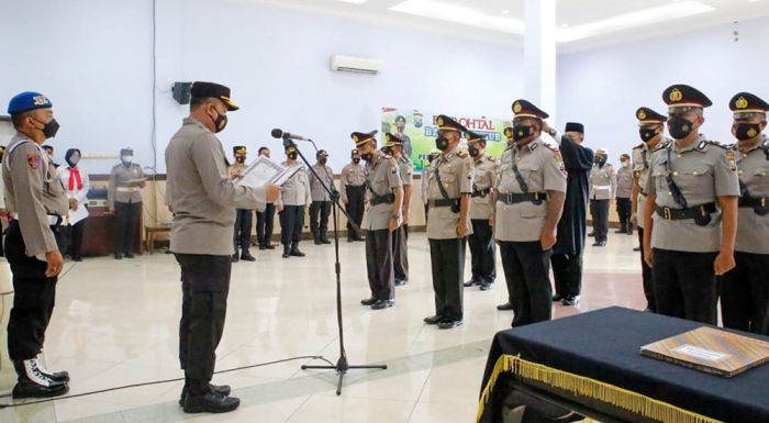Promosi Jabatan, Enam Perwira Polres Jombang Beralih Tugas
