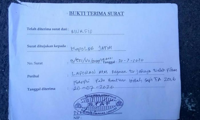 ​Diduga Korupsi Dana Hibah Sapi, Pemuda Desa Tarogan Laporkan Poktan Surya Jaya ke Polda Jatim