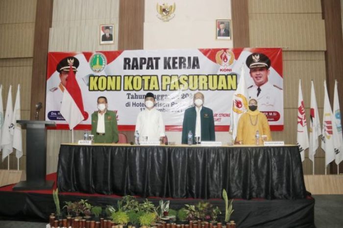 KONI Kota Pasuruan Rapat Kerja, Mas Adi: Olahraga Media Paling Elegan