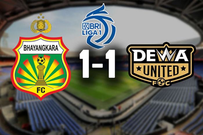 Hasil Bhayangkara FC vs Dewa United: Duel Papan Bawah Berakhir 1-1