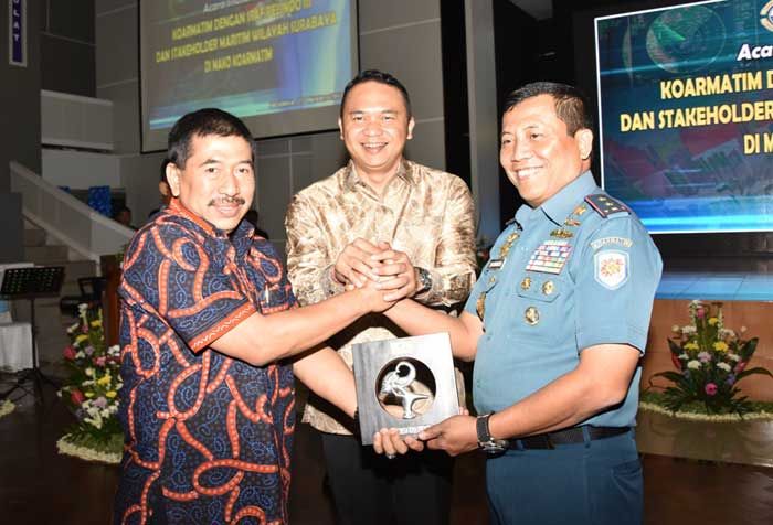 Koarmatim Bangun Sinergitas Bersama Pelindo III dan Stakeholder Maritim Wilayah Surabaya