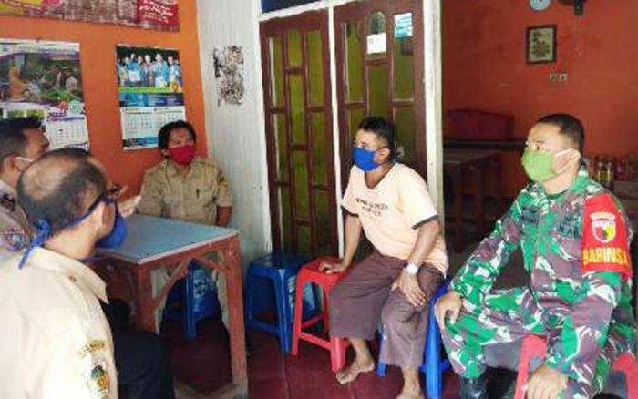 Kompak, Tiga Pilar Desa Bantengan Gencar Sosialisasi Wajib Masker dan Physical Distancing