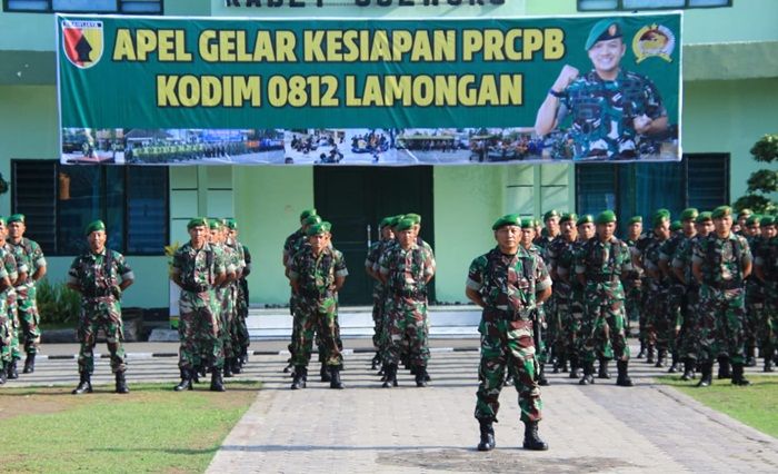 ​Puluhan Pasukan PRCPB Kodim Lamongan Siaga Bencana