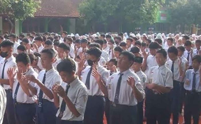 Ribuan Pelajar di Kota Mojokerto Gelar Sholat Gaib dan Galang Donasi untuk Korban Gempa di Cianjur