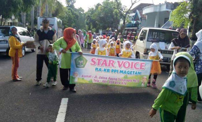 Peringati Harlah Muslimat NU Magetan, IGKM dan YPM NU Gelar Jalan Santai 